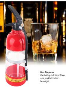 Dispensador de Cerveza Acrílico, Dispensador de Bomba de Licor de Capacidad de 2 L, Dispensador Innovador de Bebidas de Cerveza de Vino, Dispensador Portátil de Bomba de Licor de Cóctel, Dispensador - Rojo - Ver 4