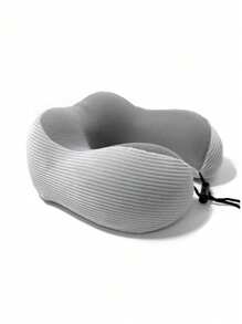 灰色條紋u型頸枕 - 灰色 - 查看 4