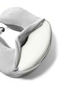 灰色條紋u型頸枕 - 灰色 - 查看 6