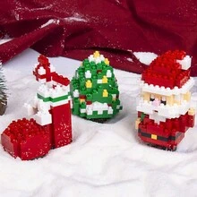 1 Pieza Juguete De Bloques De Construcción De Muñeco De Nieve De Navidad - muñeco de nieve de navidad - Ver 4