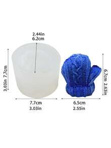 聖誕羊毛手套蠟燭矽膠模具,手工節慶香氛蠟燭裝飾模具