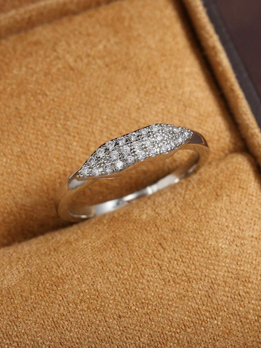 rakol 1 Miếng Đúng mốt Khối Zirconia  Tối giản Gầy Nhẫn Đối với phụ nữ