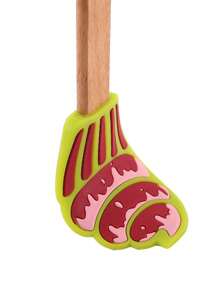 1 Miếng Giáng sinh Hoạt hình Bánh kem Xẻng , Chống nóng Silicone Chất liệu Với Tay cầm bằng gỗ , Thích hợp Đối với Creative Làm bánh DIY , Bánh mỳ Làm bánh Bơ cái cạp , Bột mì Jam Nấu nướng Pha trộn Gậy - phong cách ngẫu nhiên - Xem 6