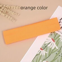 1條純色彈性髮帶,女士臉部清潔頭帶,簡約時尚的運動瑜珈窄頭帶