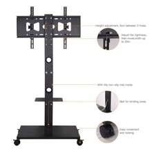 UNHO Mobile TV Stand Floor Standing, Tilt TV Pedestal Stand Wheels TV Trolley For 32"-65" LCD LED Flat Screen Height Adjustable Max VESA 600x400mm Loading Weight Up To 30KG - 黑色 - 查看 6
