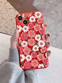 1 个红色圣诞花图案软保护手机壳，兼容 Iphone11/12/13/14/15/15pro/15 Plus/15 Promax/7plus/8plus/x/xs Max/xr/11pro/12pro/13pro/14pro/12mini/13mini/11promax/12promax/13promax/14promax/14plus/6/6s/6plus/7/8/se 和 Samsung Galaxy - 彩色 - 查看 3