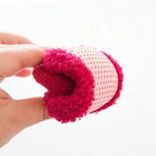 婴幼儿软底运动鞋 手工制作 加厚毛绒 防滑防踢 红色 圣诞节 新年 冬季