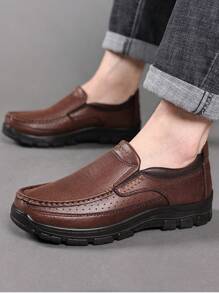 男士休閒懶人鞋,舒適防滑、透氣耐用,適用於戶外活動 - 棕色 - 查看 2