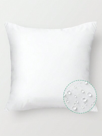 1pc Outdoor Wit Kussen Core Hidden Zipper Patio Waterproof Oil Proof Camping Living Room Bedroom Bedside Home Cushion Core. Available In Multiple Sizes., Bedding, Inserts, Pillows Bed