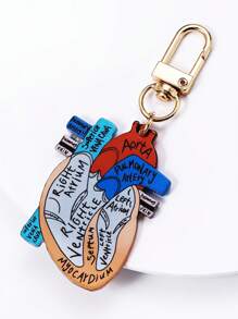 1件欧美风格个性化心形亚克力包包配件，精美医院主题医生护士钥匙扣，情人节、护士节和新年礼物，送给护士的钥匙扣挂件，感谢礼物，教师配件 - 彩色 - 查看 2