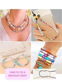 120 colors Colorful Clay Beads Jewelry Making Kit for Bracelet Making - 120 colors 12000pcs - View 4