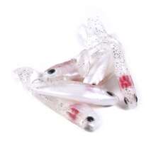 HENGJIA 5入組8.8cm 5g帶t尾軟魚餌,適用於捕鱸魚,鱒魚,鮭魚,黑魚等。帶捲尾的硅膠魚餌