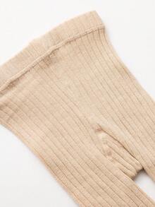 4入組兒童格紋襯搭蝴蝶結與豎條紋連腳襪 - 彩色 - 查看 6