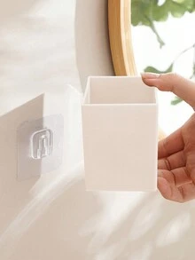 1 Miếng Đơn giản Gắn trên tường Điều khiển từ xa Hộp Giá đỡ & Sạc điện thoại Đứng & Đa chức năng Hộp đựng Không có Khoan - trắng - Xem 4