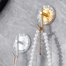 2 件装亚克力粘性墙钩，适用于浴室毛巾，无痕粘钩，适用于墙壁，家居浴室装饰，浴室收纳，秋季装饰，返校季