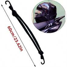 4 Piezas Malla Porta Parrilla Casco Moto+ Cuerdas Elasticas,Redes Malla Moto Sujetar Casco Portabulto Cuerda Gancho,Cuerda para Sujetar Equipaje En Moto, Cuerdas elásticas elásticas + Gancho pequeño,Redes para Motocicleta, Correa de Casco Cuerda Moto, Red Elástica Moto, Correa de Carga Moto, Elástica Moto Red de Equipaje, Carga Equipaje Ajustable con Ganchos - Negro - Ver 4