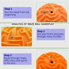 1pc Random Style 3d Puzzle Toy With Maze, Rolling Ball Or Shape - Multicolor - View 9