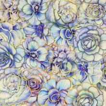 Journal Stickers Pack With Three-dimensional Gold Foil Embossing, Suitable For Gucard Hand Account Material - Blue - View 3