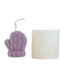 聖誕羊毛手套蠟燭矽膠模具,手工節慶香氛蠟燭裝飾模具