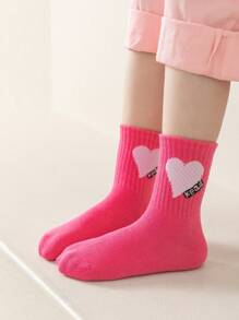 5雙女童純色彩色高彈力運動時尚襪,彈性和透氣,適用於四季,適用於日常使用,適合學生搭配運動和休閒鞋,時尚系列 - 彩色 - 查看 4