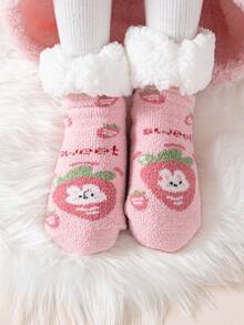 Màu hồng Dày Em bé Vớ - Hồng - Xem 3