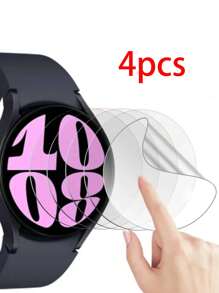 4 Cái/gói 40Mm/44Mm Phim Bảo Vệ Màn Hình Tpu Hydrogel Chống Chói Toàn Diện Tương Thích Với Samsung Galaxy Watch 6/5/4 Tương Thích Làm Quà Tặng Cho Học Sinh Trở Lại Trường Học - Trong sáng - Xem 6