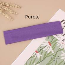 1條純色彈性髮帶,女士臉部清潔頭帶,簡約時尚的運動瑜珈窄頭帶