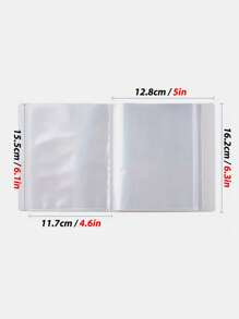 件 A6 尺寸 Pp 半透明塑膠可插入收納相簿 40 頁可容納照片、明信片、日記、貼紙、便條等 - 透明 - 查看 5