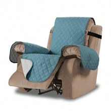 Reversible Sofa Cover Couch Slipcover Water-Repellent Anti-Slip Washable Armchair Loveseat Sofa With Elastic Strap Furniture Protector For Pet Dog - 霧霾藍 - 查看 9