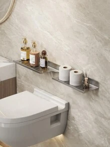 1pc Punch-free Bathroom Sink Faucet Storage Rack, For Bathroom And Kitchen - White - View 5