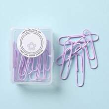 20 Piezas/caja Clips De Papel Morado De 50mm - Morado - Ver 1