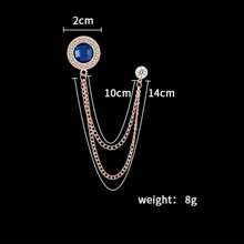 1pc Men's Tassel Chain Brooch, Personalized Suit Jacket Accessory