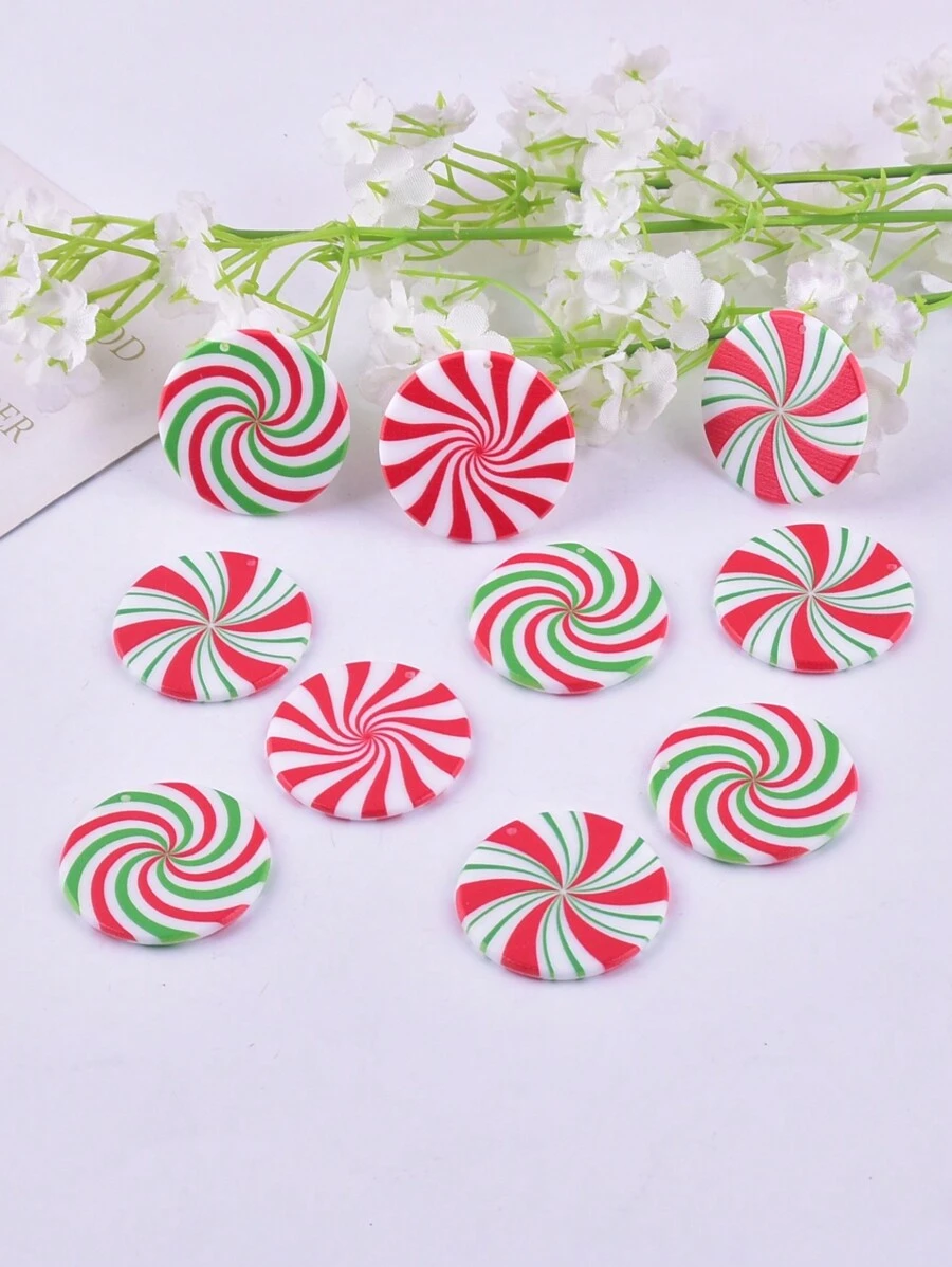 10 cái/bộ Kết hợp phong cách Ông già Noel Kẹo Acrylic Vật rủ xuống Đối với DIY NỮ Làm đồ trang sức - Nhiều màu - Xem 1
