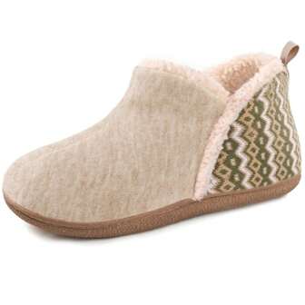 Women's Variegated Wool Stitching Short Boots