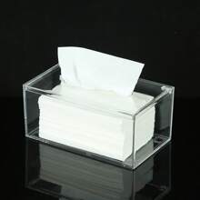 Clear Acrylic Tissue Box With Flip Cover, 1pc, Home Stuff, Table, Home Decorations, Home Organization And Storage, Room Decor, Room Decor Bedroom, Kitchen Accessories, Kitchen Tools, Organizer Kitchen, Travel, Holiday,Tissue Box Holder,Napkin Holder,Festival Family Gathering,Kitchen Dining Table DecorFor Home Kitchen Bedroom Living Room Dining Room, Home Decoration Accessories, Decorative Box,Women Wedding Gift,Summer Travel Holiday Festival Must-Have