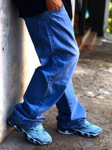 Men Pants - 藍色 - 查看 1