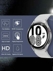 3pcs/Pack Tempered Glass Screen Protector Film Compatible With Samsung Watch 4/5/6 Pro 40/44/45mm - Clear - View 5