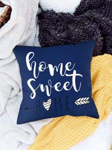 4 件裝幾何箭心與散葉圖案藍色墊套 - 彩色 - 查看 4