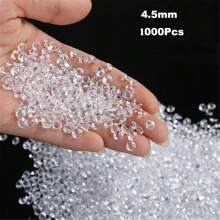1000顆4.5mm亮面丙烯酸製珠子,適用於裝飾花瓶、婚禮派對diy手工藝品