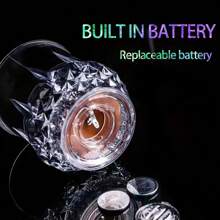 1個led發光杯,夜光派對必備品,彩色led發光啤酒杯,適用於生日、聖誕節、迪斯科等 - 無色 - 查看 4