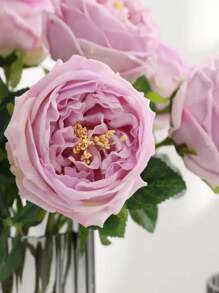 Hand-feeling Rose Artificial Flowers 1pc - Mauve Purple - View 3