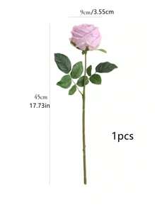Hand-feeling Rose Artificial Flowers 1pc - Mauve Purple - View 2