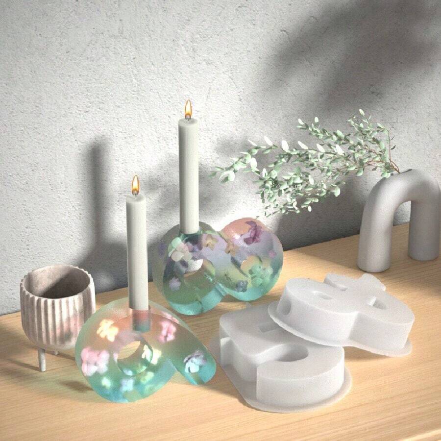 1pc Numeric Zero Shaped Silicone Mold - White - View 1