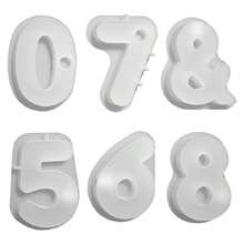 1pc Numeric Zero Shaped Silicone Mold - White - View 4