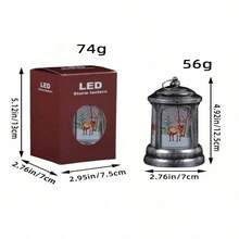 1 件聖誕風格燈籠,聖誕老人 Led 夜燈,手持裝飾油燈 - 彩色 - 查看 3