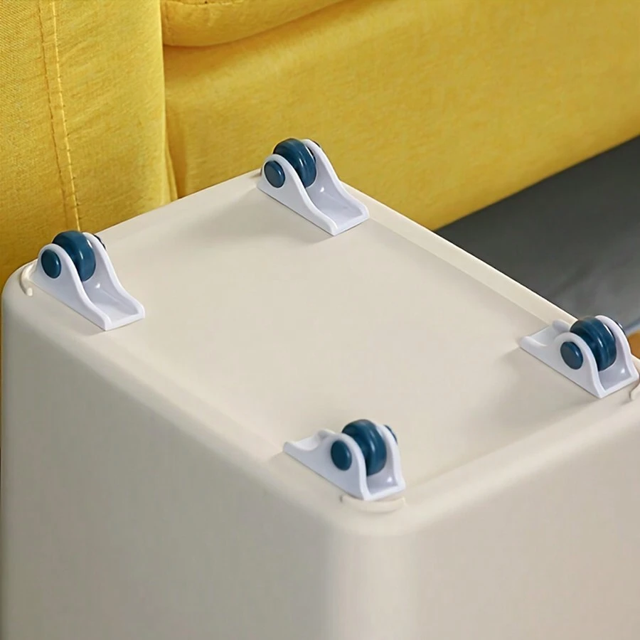 4PCS Self Adhesive Wheels, Home Directional Pulley,  Mini Directional Sticky Furniture Caster Stick On Wheels for Bins Storage Box Cabinet Organizer