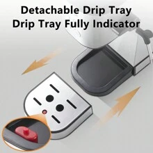 1pc Aeomjk Professional Italian Espresso Machine, With 20bar Extraction System, Commercial Steam System, Full Metal Body, 1350w, 1l Water Tank Capacity - Silver - View 7