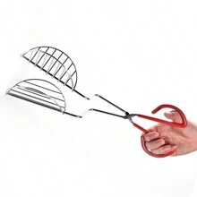 Pinzas Para Tacos Acero Inoxidable Hacer Tortillas Caseras.Máquina para hacer conchas de tortilla de acero inoxidable, molde para freír en forma de L, conchas de taco prensadas, utensilios de cocina - Rojo - Ver 6