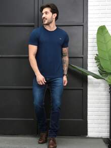 Men T-Shirts - 藏蓝色 - 查看 1