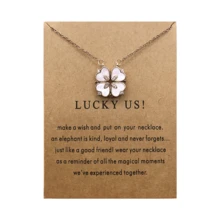 1入時尚雙用的貝母心形三葉草鑲鑽裝飾吊墜不鏽鋼鍊項鍊,適用於女性日常佩戴